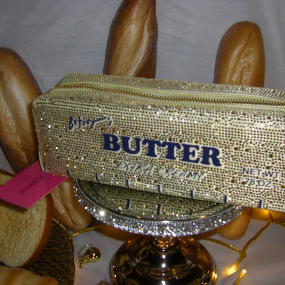 Betsey Johnson Kitsch Spread It On Yellow Crossbody Bag Stick Of Butter NWT - Picture 10 of 16